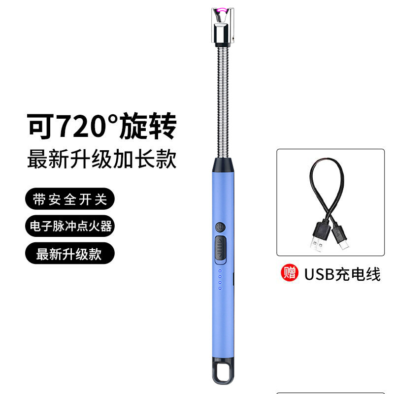 Ventas transfronterizas calientes tipo-C interfaz encendedor de cocina encendedor a prueba de viento arco encendedor de pulso pistola de encendido ignición varilla de encendido