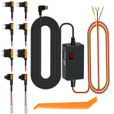 Cross-border supply of three-core voltage reduction line 12V24V to 5V3A reduced-time video voltage reduction line low-voltage power-off adjustable car charger (Mobil şarj cihazları) - digital-display-typec-bend-universal-for-all-models