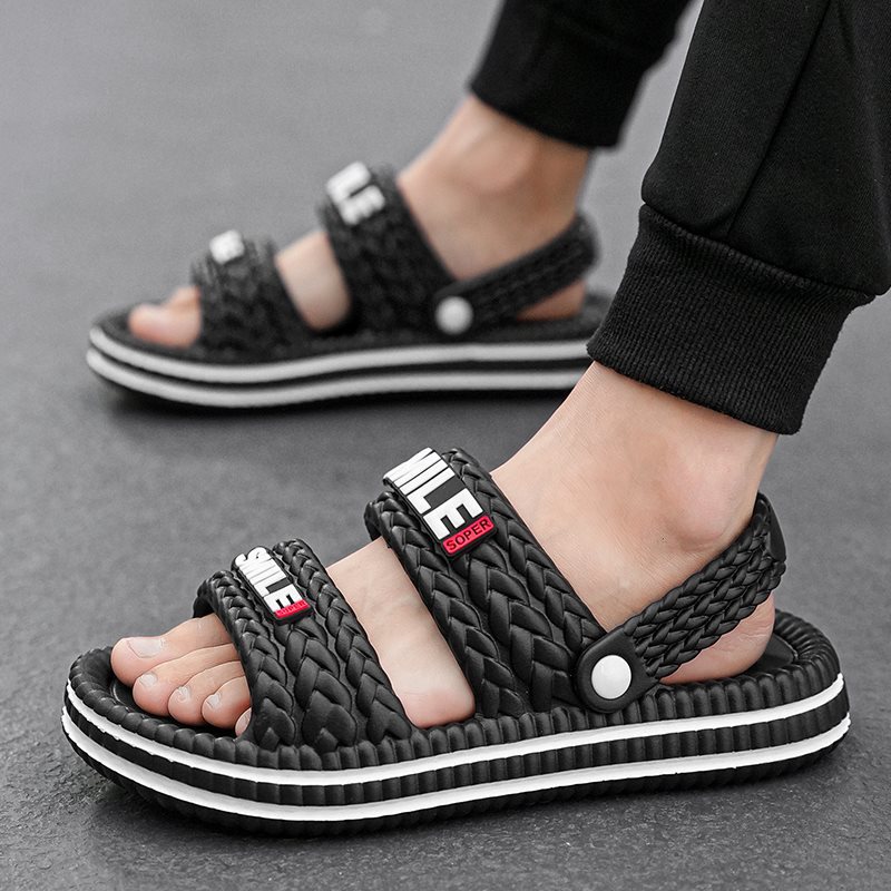 Factory Direct Sales Sandals Men's Summer Casual Large Size Couple Beach Shoes Men's Outer Wear Two-Wear Flip-Flops Men's Shoes