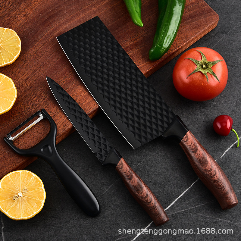Nuevo fabricante de tres piezas cuchillos de cocina cuchillos de cocina de acero inoxidable