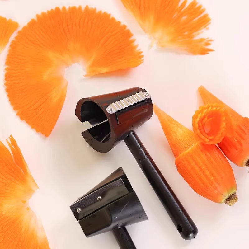 多機能花巻き器、ステンレス製スパイラルスライスサラダ彫刻、万能果物と野菜、ニンジンとキュウリの加工品|undefined