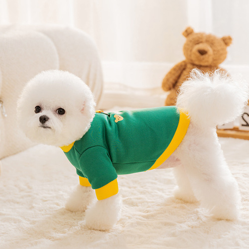 Autumn pet sweatshirt kitten thin velvet small puppy warm puppy teddy bear two-legged cat clothes