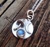 Accessory, pendant, metal necklace suitable for men and women, moonstone