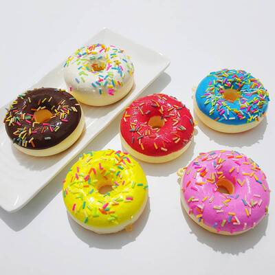 慢回弹甜甜圈squishy仿真面包蛋糕食物装饰品摆设过家玩具假模型|ru