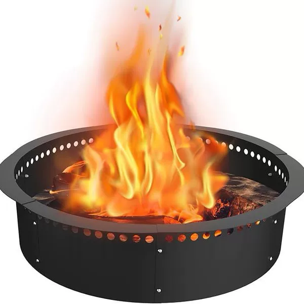 Steel High-Temperature Resistant Fire Ring Basin, Available in Multiple Sizes, Detachable, Outdoor Heating, Smokeless, Portable Fire Basin Ring, Portable Type