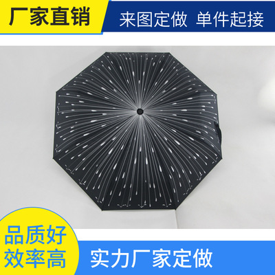 Of large number wholesale Umbrella Shenzhen Manufactor fibre Fold Start Meteor Shower fold Amazon 21 inch