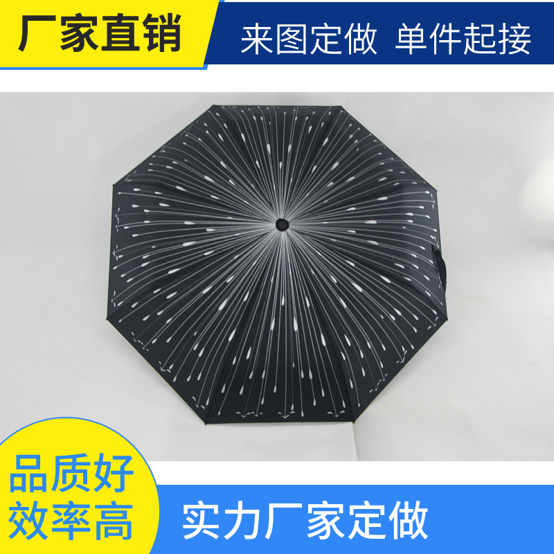 Of large number wholesale Umbrella Shenzhen Manufactor fibre Fold Start Meteor Shower fold Amazon 21 inch