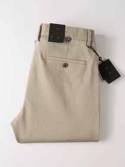 Md Men's Clothing 2026 Spring and Autumn New High-End Business Cotton Trousers Slim Fit Straight Leg Khaki Casual Pants for Men