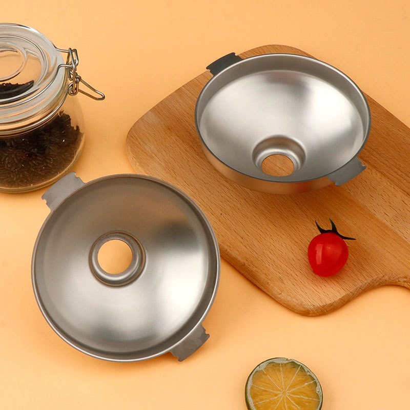 Embudo de filtración de acero inoxidable 304 de gran calibre Embudo de comida de cocina doméstica Embudo de mermelada Embudo de vino Embudo de pepinado