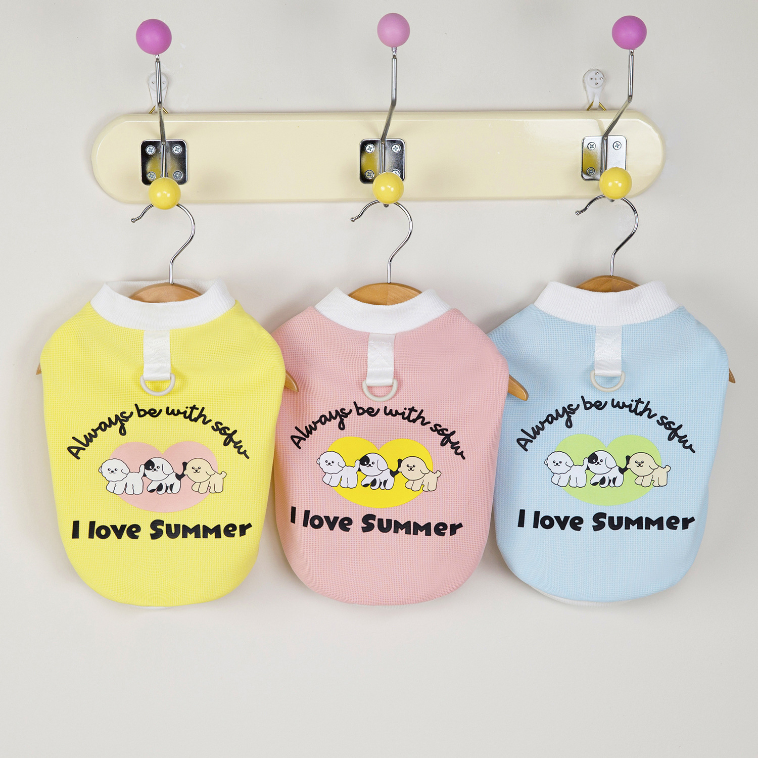 애완 동물 개 옷 애완 동물 의류 봄과 여름 곰 테디 애완 동물 조끼 멜빵 25 세 강아지 인쇄 t