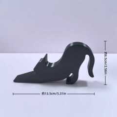 2025年越境3Dプリント床装飾黒猫ドアストッパークリエイティブホームデコレーションドアストッパー装飾ホームデコレーションギフト
