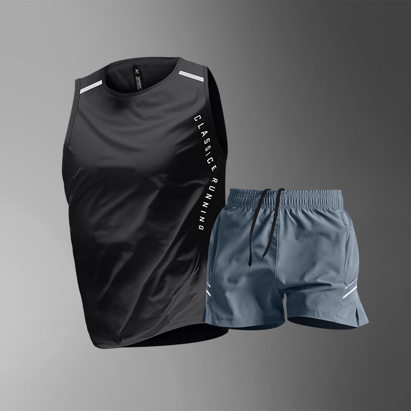 Hielo running suit hombre chaleco de verano velocidad ropa de entrenamiento de baloncesto de maratón ropa de fitness