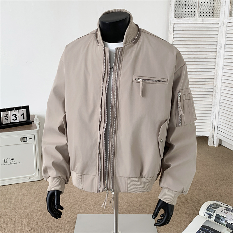 Retro Flying Deconstructive Jacket Loose Workwear Unisex Style_voghion.com