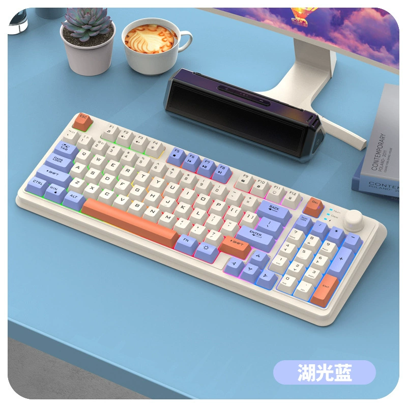Механическая игровая клавиатура K94, Bluetooth и проводная, RGB подсветка, мультицветные варианты