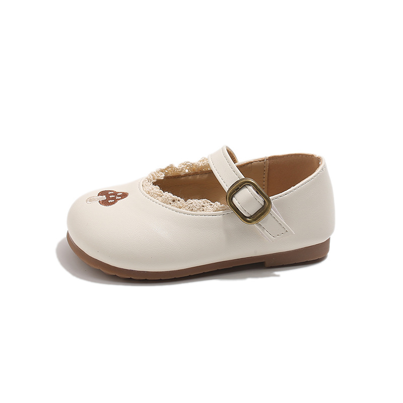 Prinzessinnen-Schuhe aus Leder für Mädchen mit weicher Sohle, Cartoon-Schnürung, Babyschuhe, neues Modell, einzelner Schuh für Frühling und Herbst_voghion.com