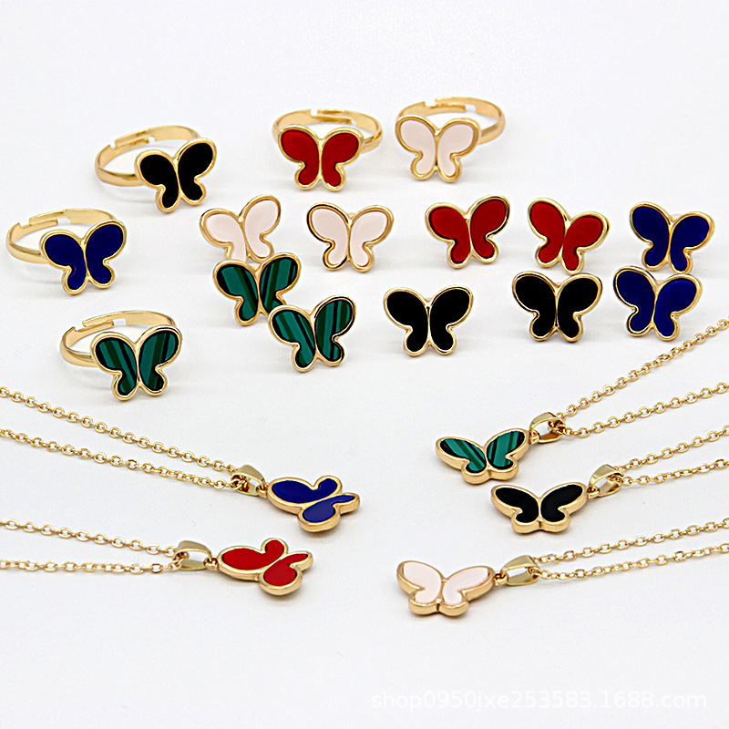 CDD Four-leaf Clover Necklace Butterfly...