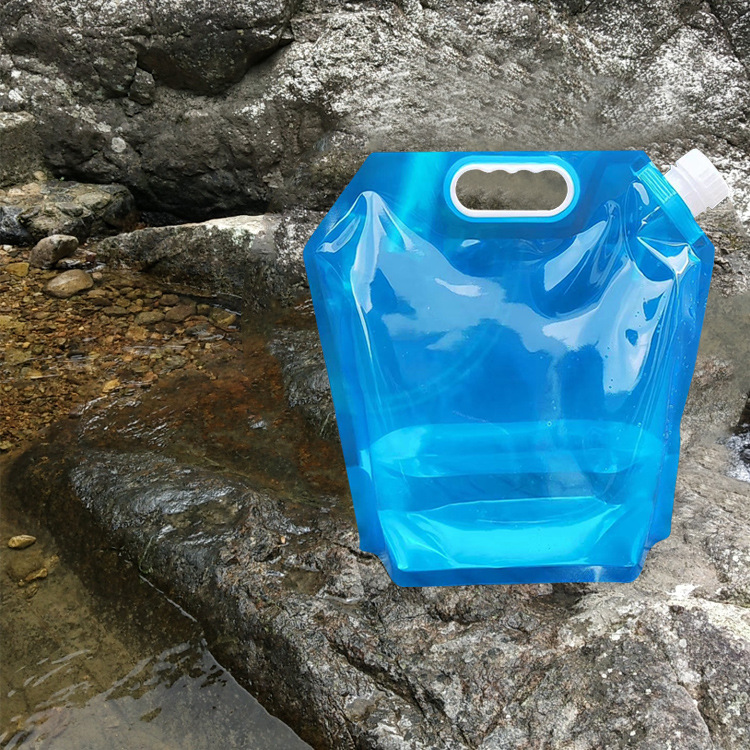 跨境折叠便携饮水袋户外登山储水袋加厚10升软水袋车载露营吸嘴袋