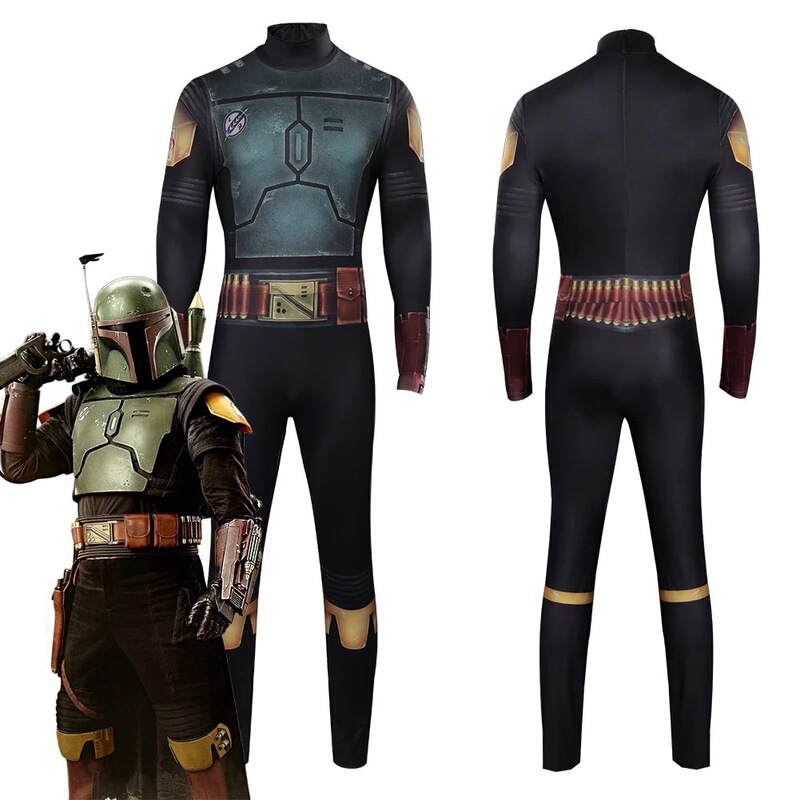 Halloween Carnival Suit Boba Fett's Book 3D Digital Printing Bodysuit Cosplay Peripheral