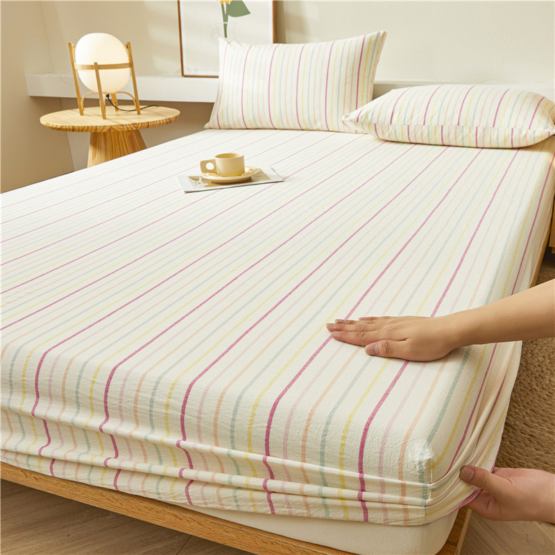 2025 nueva sábana de algodón 100 funda protectora de colchón de algodón 2025 nueva sábana universal todo incluido de cuatro estaciones 3