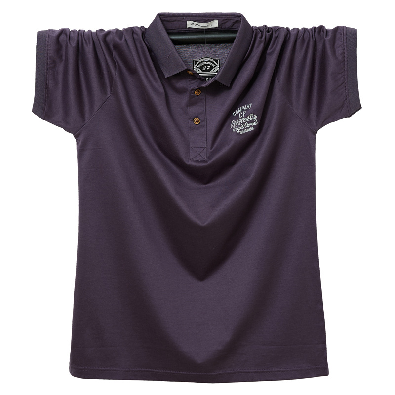 Camiseta de manga corta con solapa de talla grande, polo de manga corta holgado, camiseta de algodón mercerizado de media manga 5169 código secreto PDD TikTok transfronterizo