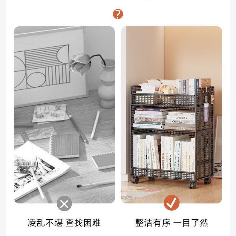 置物架厨房落地多层可移动蔬菜水果收纳架储物架家用手推车菜篮子