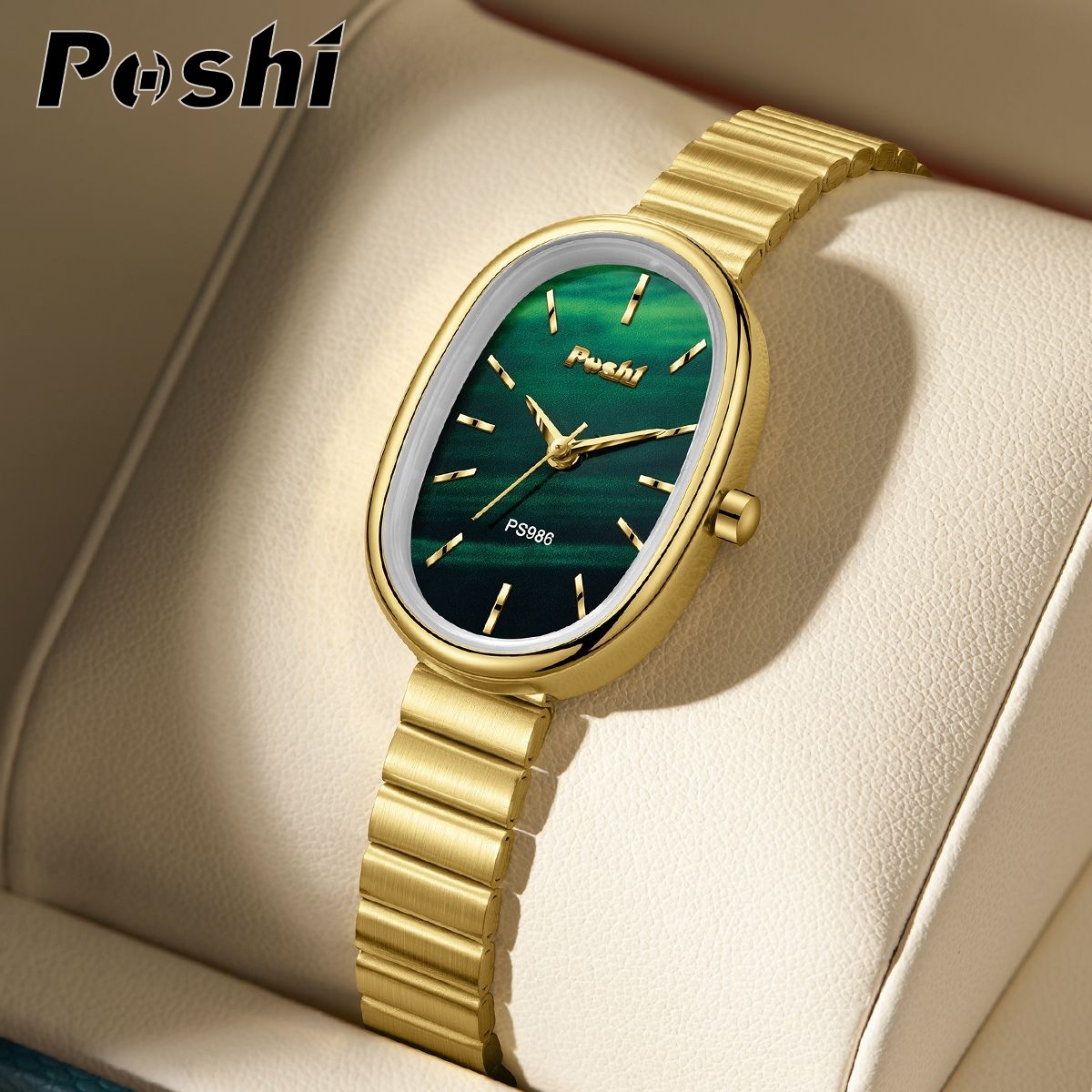 Nuevo reloj de mujer de moda para mujer, cinturón de acero para mujer, estilo ins, pulsera ovalada de alta gama, reloj de cuarzo de todo fósforo para hombre