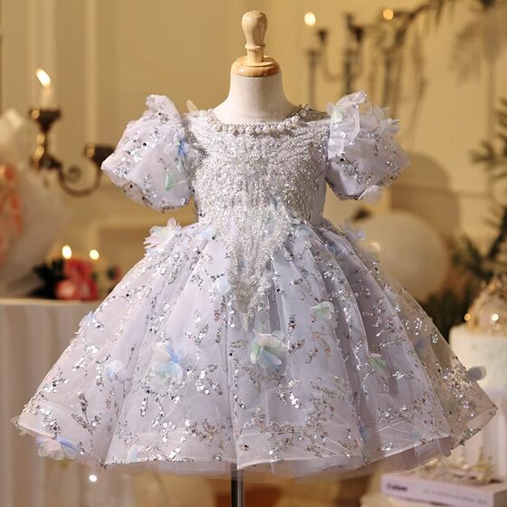 Girls' Dress Piano Playing Princess Dress Light Luxury Niche High-end Summer Children's Small Host Beautiful Dress