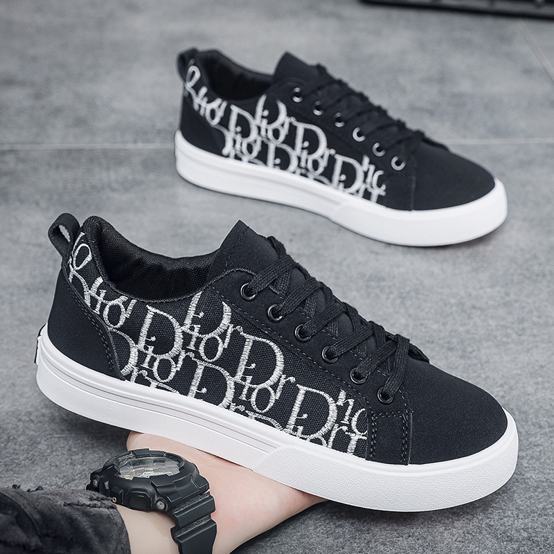 Men's Trendy Versatile Breathable Canvas Casual Shoes Fashion Trendy Sneakers Lace-Up Japanese Style Student Men's Shoes