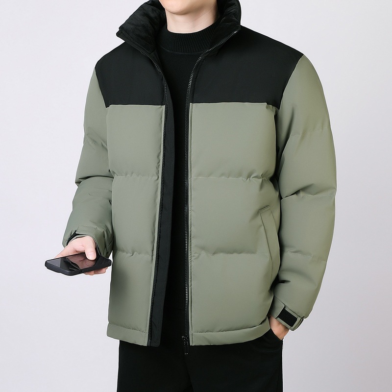 Chaqueta de algodón de invierno para hombres, chaqueta de algodón cálida para hombres, chaqueta de algodón de moda suelta encapuchada para jóvenes y medianos.