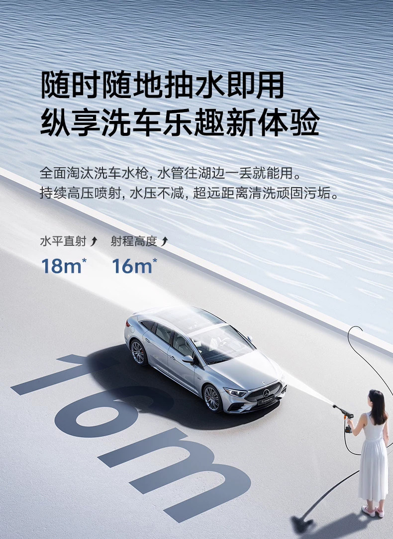 Wireless Car Washing Machine High-Pressure Water Gun for Home Use 2026 New Model Lithium Battery High-Pressure Booster Pump Floor Washer Window Cleaner