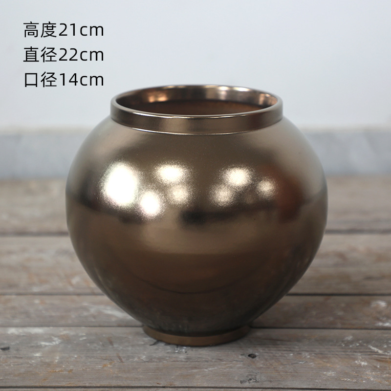 Botón de cerámica ornamentos de linterna dorada floral sala de estar flores secas mesa de comedor de flores de lujo ligero chino botón Año Nuevo