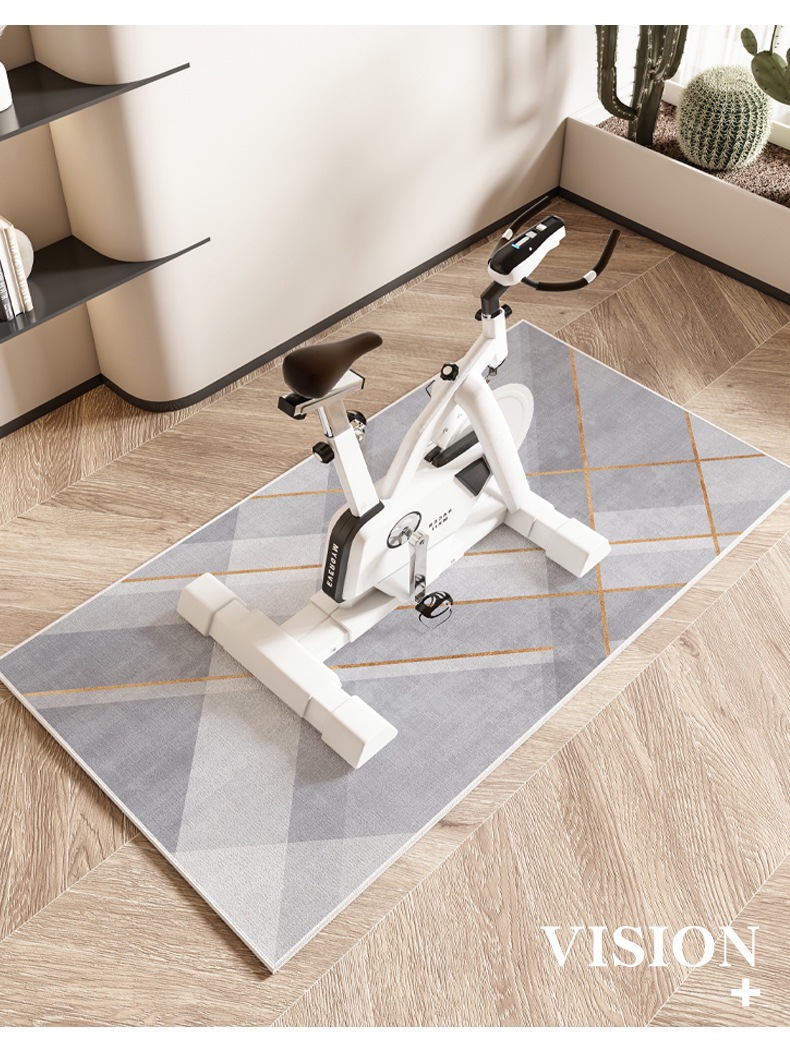 Gym Spinning Silent Shock-Absorbing Anti-Slip Mat Home Simple Bedroom Bedside Blanket Washable Balcony Bay Window Mat