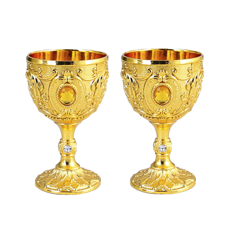 Copa de Venta caliente transfronteriza Copa de oro vino banquete pequeña copa de vino té suministro de agua taza de agua bendita taza de vino Decoración