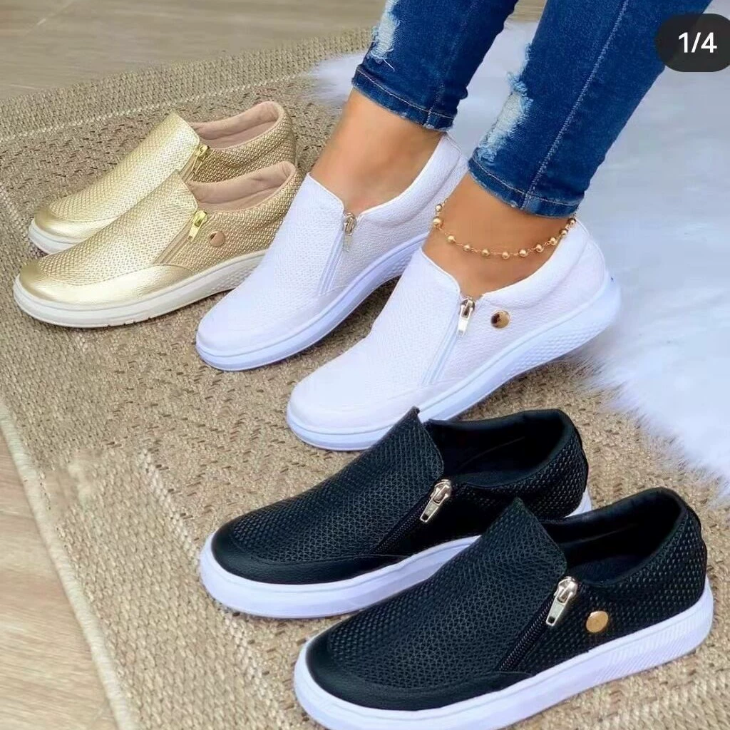 Кроссовки Aliexpress женские с молнией, текстильная верхняя часть, осенние, размеры 35–43