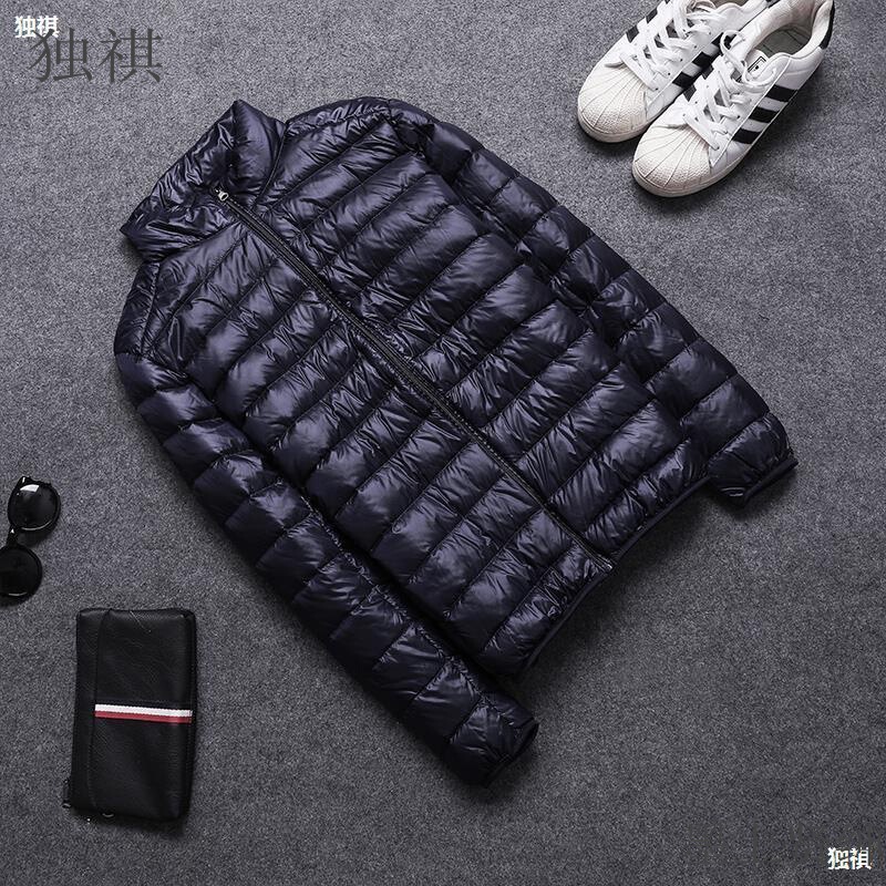 Down cotton-padded jacket men's autumn and winter hooded light young and middle-aged special clearance off-size brand handling short plus size postage