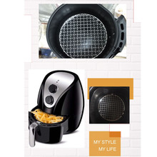 空气炸锅304圆形网架不锈钢烧烤网带脚5cm高度韩式通用篦子马小