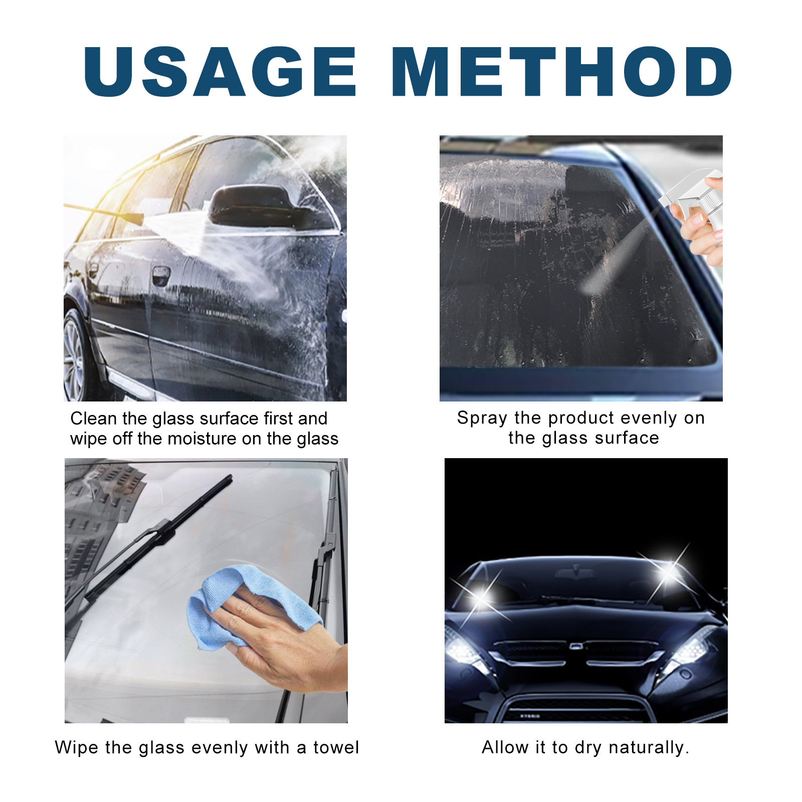 Rayhong Car Glass Anti-Fog Rainproof Agent Windshield Coating Agent Cleaning Defogging Waterproof Spray