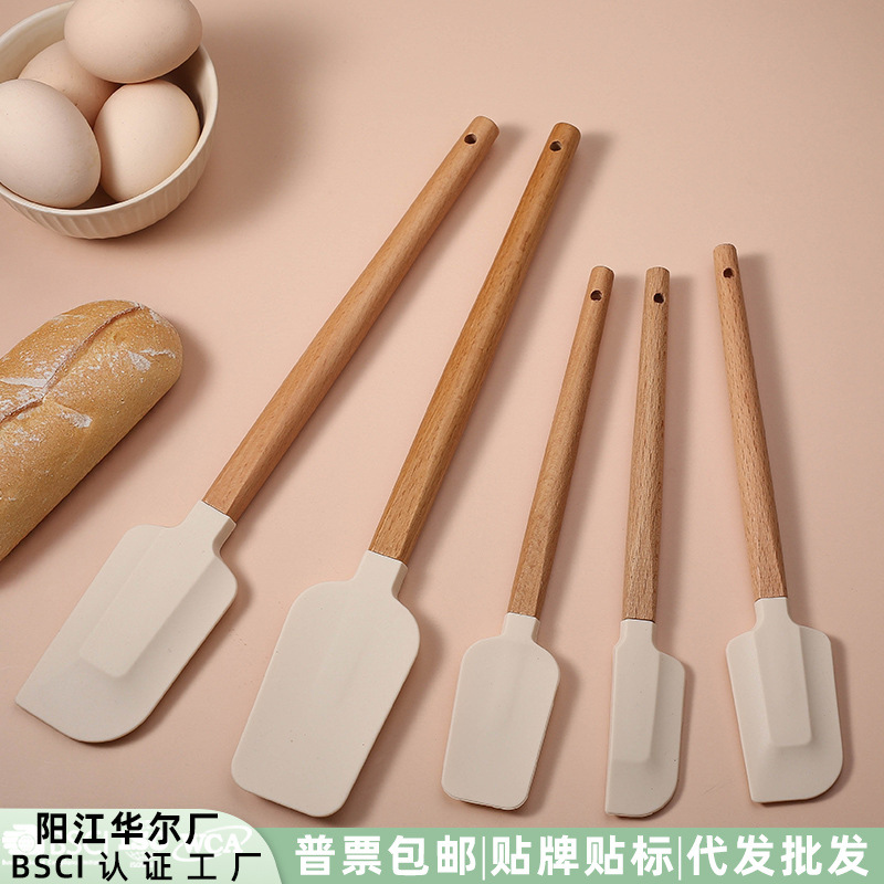 Raspador de silicona para hornear transfronterizo juego de 5 piezas espátula de pastel de crema resistente a altas temperaturas