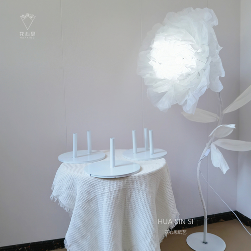 3Floral base wedding wedding road leading window decoration layout foam paper flower gauze flower iron steel plate base