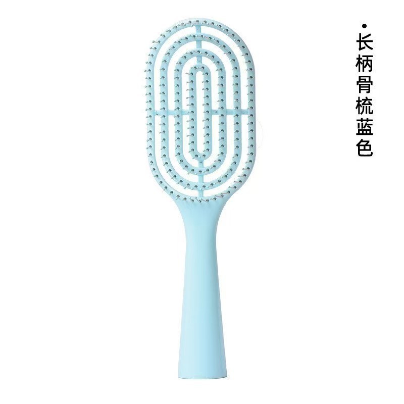 Голубой*гребешок в рубчик*круглая ручка*10#