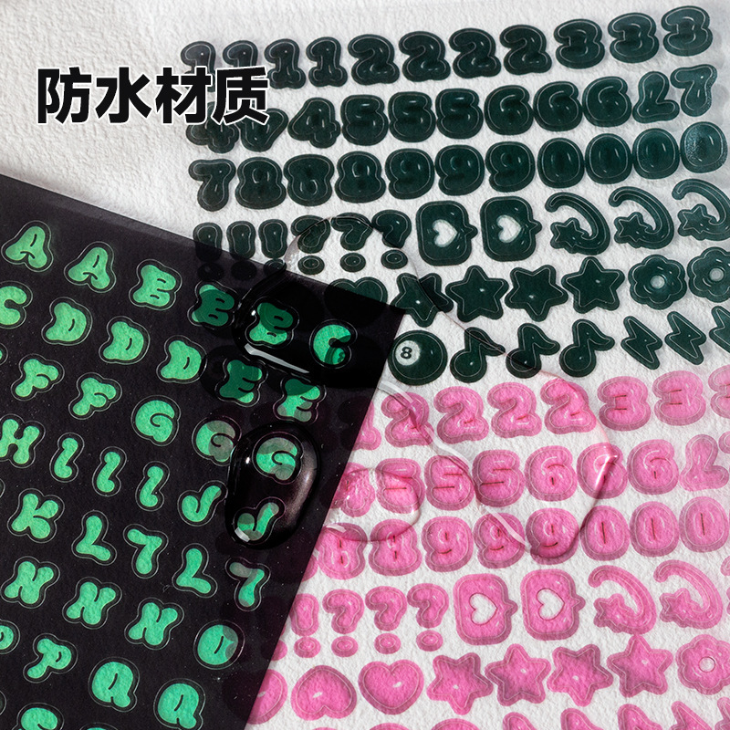 Arco iris nubes letras pegatinas de dibujos animados transparentes pegatinas de letras pet impermeables diy diario decoración pegatinas de papelería