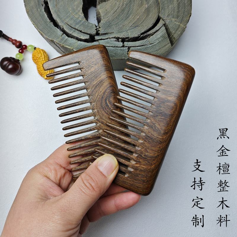 天然黒金檀整木櫛巻き髪ストレート櫛はロゴ黒金檀整木櫛卸売りを作ることができる|undefined