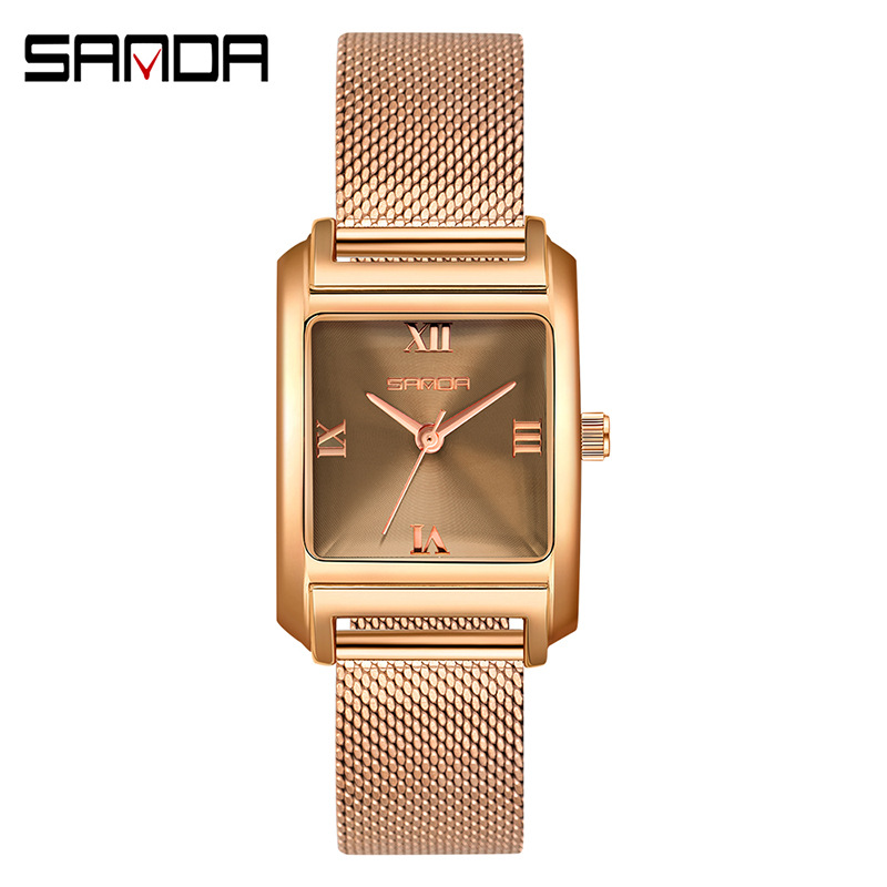 메쉬 벨트 로즈 골드