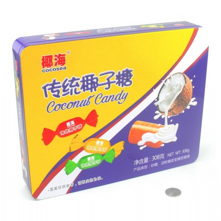 特产椰子糖铁盒包装  1糖果礼品包装盒厂家