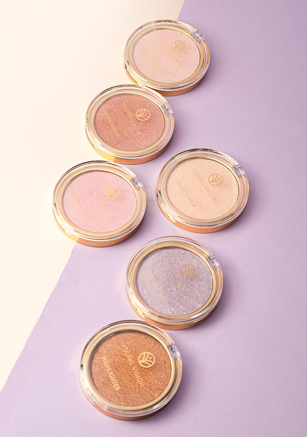 YOUNG VISION baking powder, polarizing and highlighter powder, setting and contouring powder compacts, contour and three-dimensional nose shadows undefined