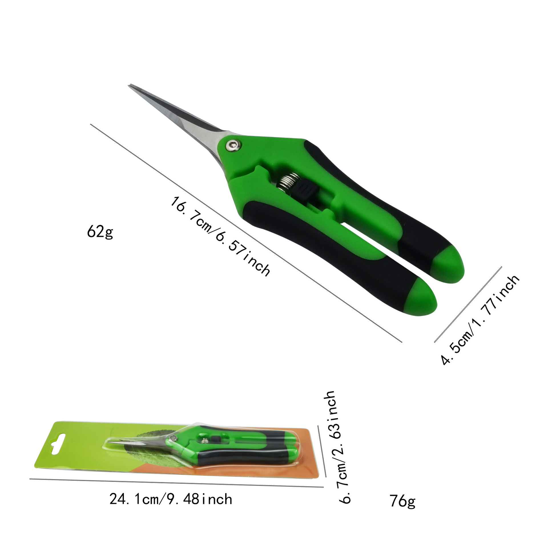 Tijeras de reparación de plántulas de frutas en stock Tijeras de brotes de hojas de acero inoxidable Tijeras de podar árboles frutales Tijeras de jardinería de ramas gruesas