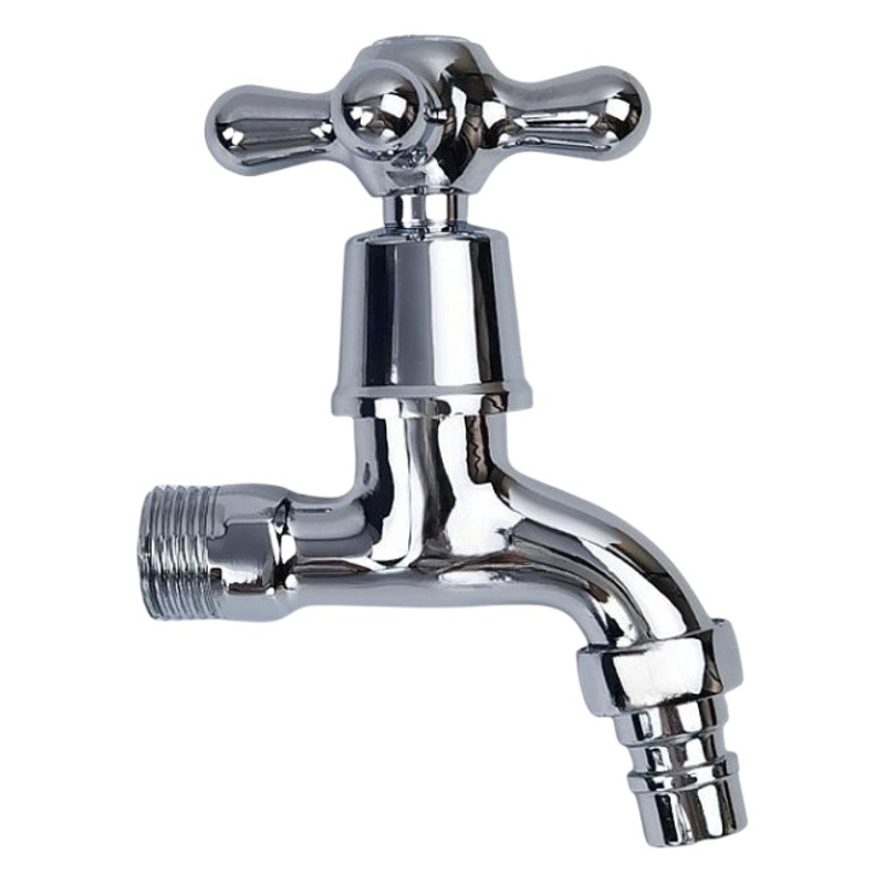 Cross-Border Plum Blossom Wheel Washing Machine Faucet Zinc Alloy Quick-Open Mop Sink Outdoor Pointed Spout Faucet Factory Wholesale