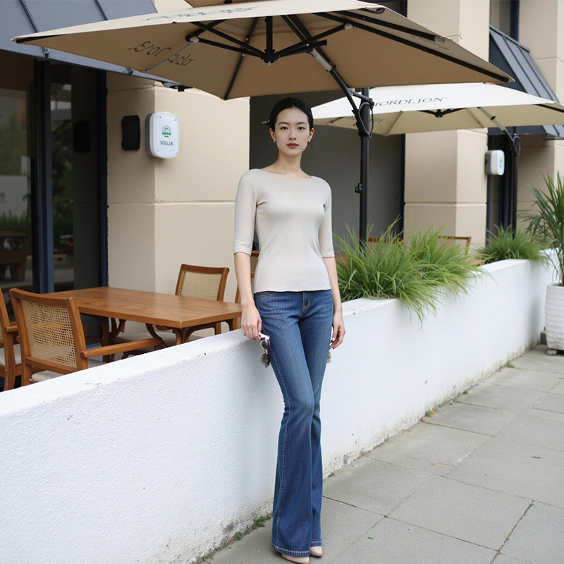 Ai Fishbone Pattern 68-Count Ultra-Fine Seamless One-Piece Bottoming Shirt Top Women's Lyocell Short-Sleeved Knitwear Thin