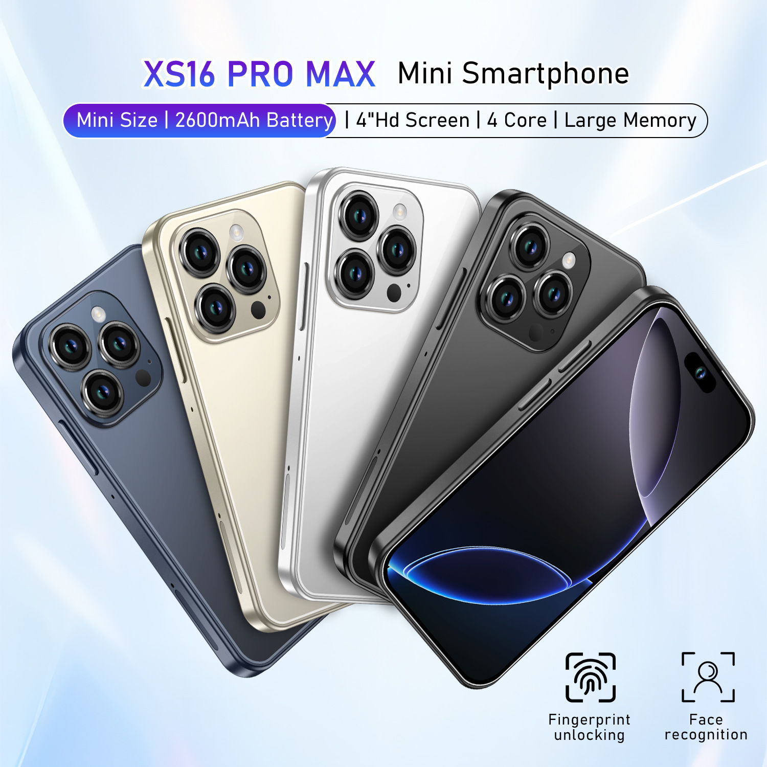 Xs16ProMax手机迷你小4.5寸全面屏工厂批发智能便携跨境小屏