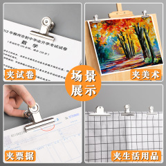 Clip Stationery Organizer Multi-Use Binder Stainless Steel Bill Clip Extra-Large & Small Book Clips for Documents and Home